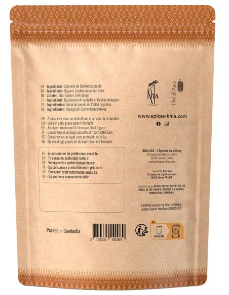 Cannelle de Ceylan - Biologique - en bâton - 100g- KHLA