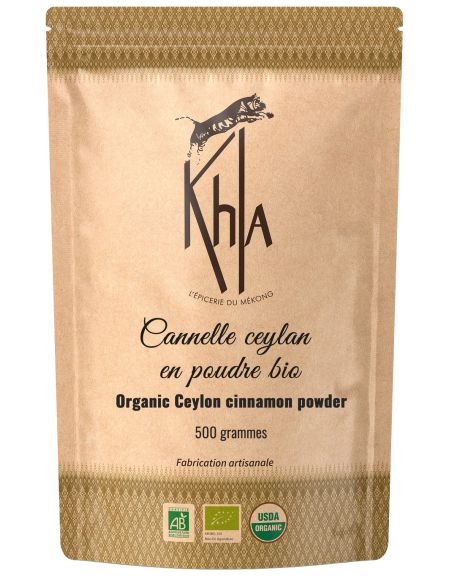 Cannelle de Ceylan - Biologique - en poudre - 500g- KHLA