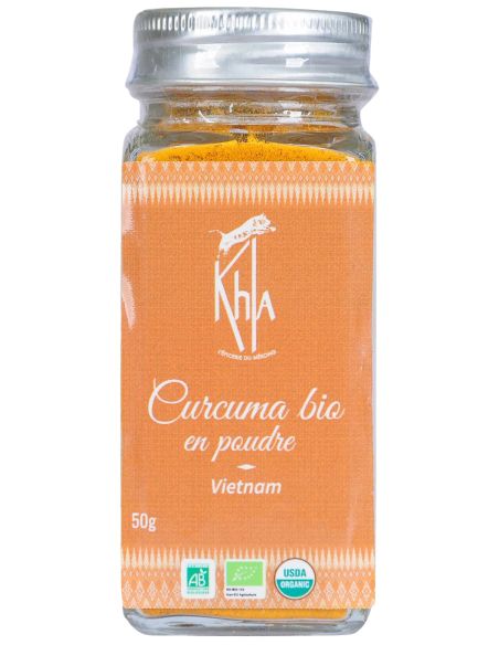 Curcuma - Biologique - en poudre - 50g - Pot- KHLA Curcuma - Biologique - en poudre - 50g - Pot- KHLA