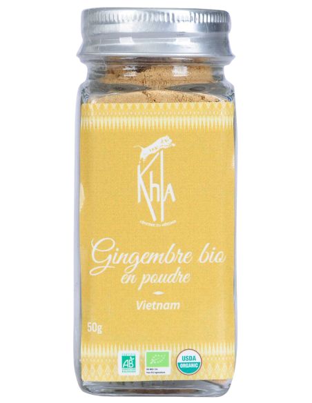 Gingembre - Biologique - en poudre - 50g - Pot- KHLA