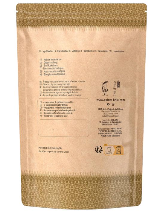 Noix de muscade - Biologique - entière - 500g- KHLA