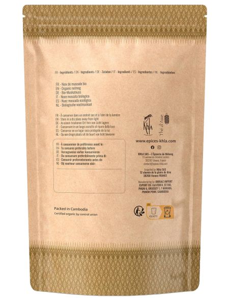 Noix de muscade - Biologique - entière - 500g- KHLA