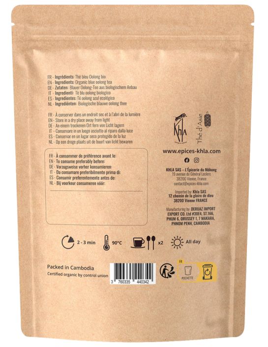 Thé bleu - Oolong - Biologique - en vrac - 100g- THÉ D'ASIE