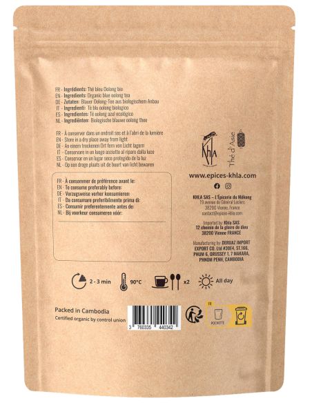 Thé bleu - Oolong - Biologique - en vrac - 100g- THÉ D'ASIE