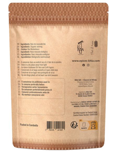 Noix de muscade - Biologique - entière - 50g- KHLA