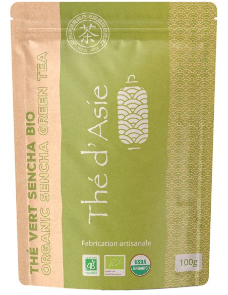 Thé vert - Sencha - Biologique - en vrac - 100g- THÉ D'ASIE