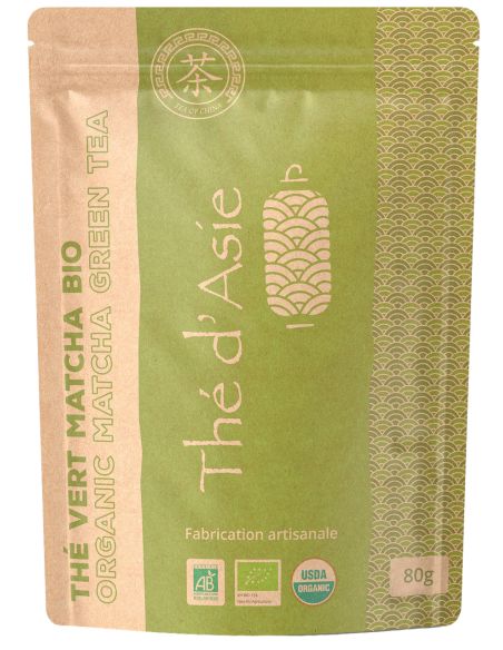 Thé vert - Matcha - Biologique - en vrac - 80g- THÉ D'ASIE