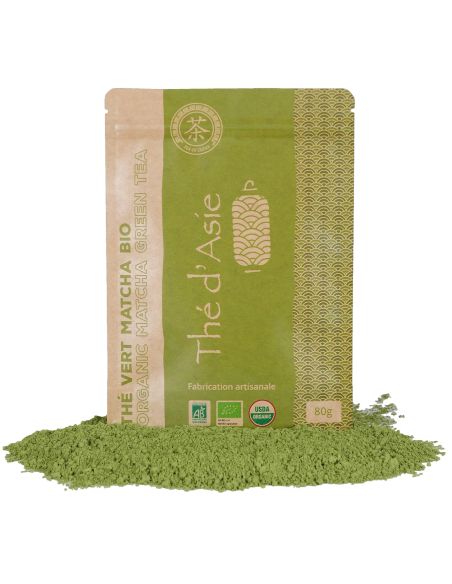 Thé vert - Matcha - Biologique - en vrac - 80g- THÉ D'ASIE