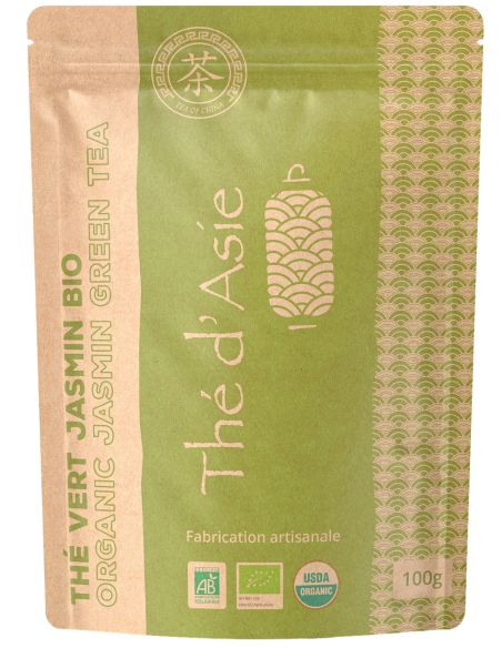 Thé vert - Jasmin - Biologique - en vrac - 100g- THÉ D'ASIE