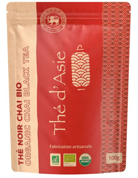 Thé noir - Chaï - Biologique - en vrac - 100g- THÉ D'ASIE