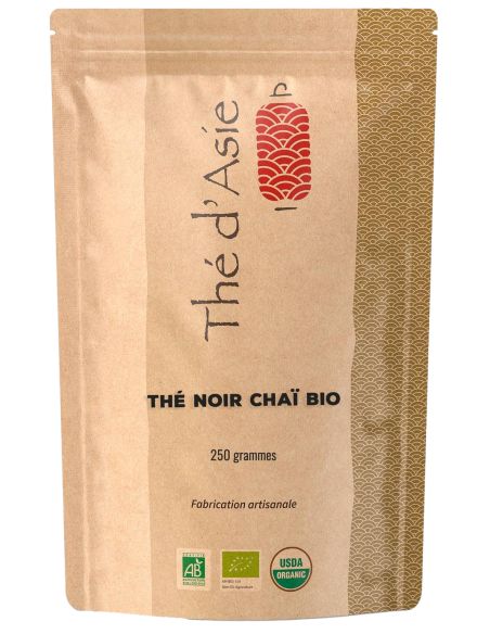 Thé noir - Chaï - Biologique - en vrac - 250g- THÉ D'ASIE