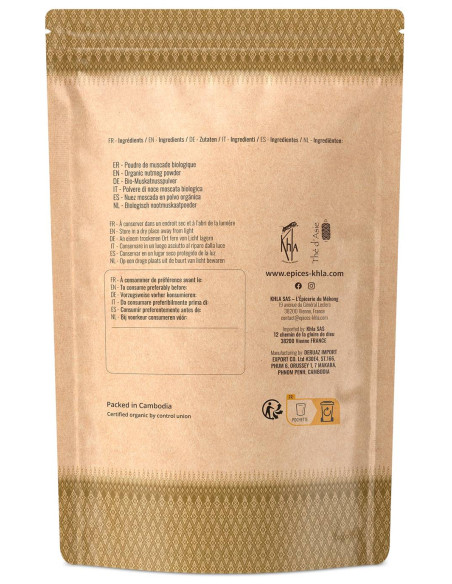 Noix de muscade - Biologique - en poudre - 500g- KHLA