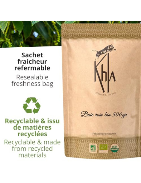 Baies roses Biologique - 500g- KHLA