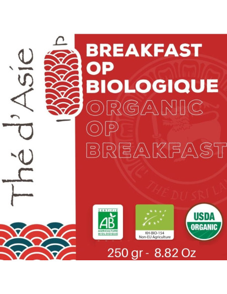 Thé noir - Breakfast OP - Biologique - en vrac - 250g- THÉ D'ASIE