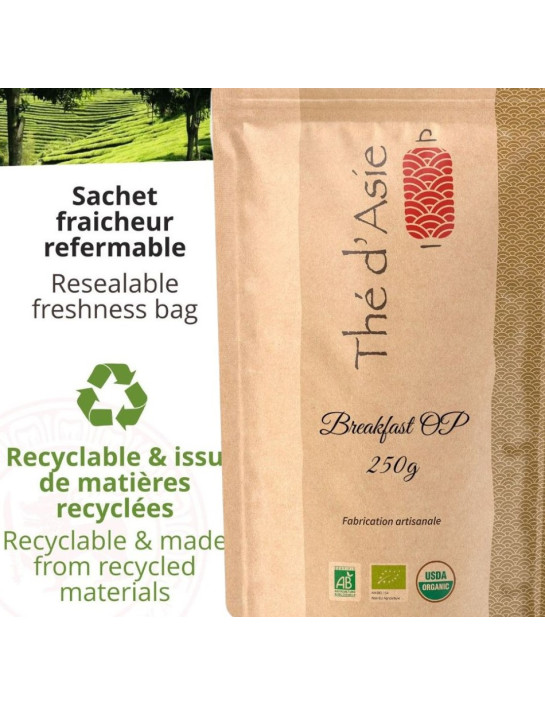 Thé noir - Breakfast OP - Biologique - en vrac - 250g- THÉ D'ASIE