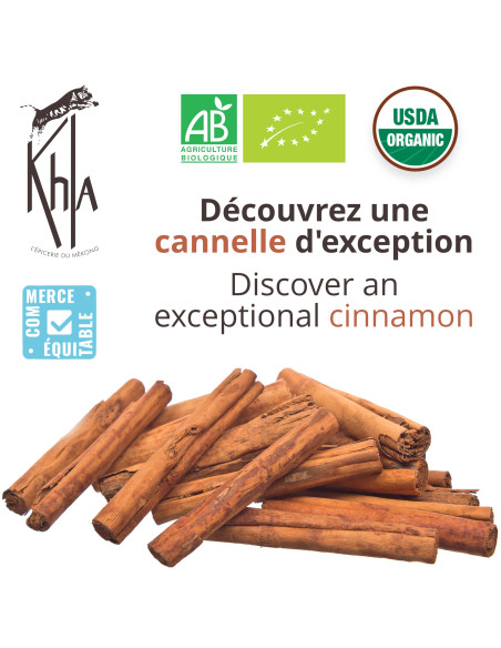 Cannelle de Ceylan en bâton - Biologique - 20g - Pot- KHLA
