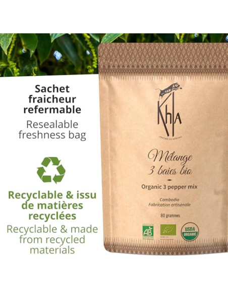 Mélange 3 baies Biologique - 80g- KHLA Mélange 3 baies Biologique - 80g- KHLA