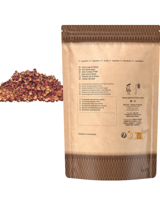 Baie rouge de Sichuan - en grains - 500g- KHLA