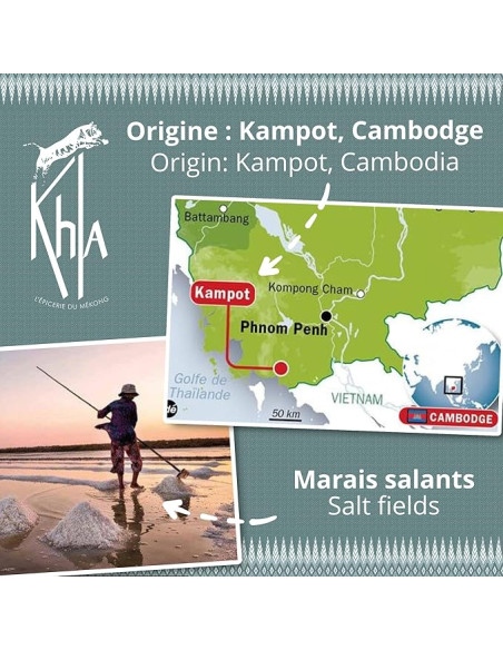 Fleur de sel de Kampot - Premium - 1kg- KHLA