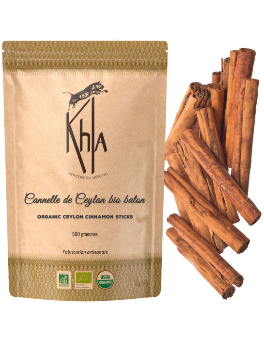 Cannelle de Ceylan bio en bâtons - 500g- KHLA