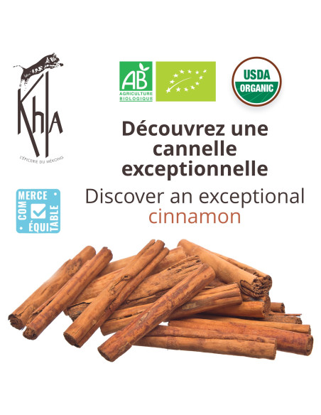Cannelle de Ceylan bio en bâtons - 500g- KHLA Cannelle de Ceylan bio en bâtons - 500g- KHLA