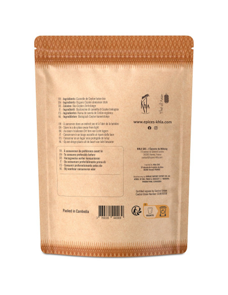 Cannelle de Ceylan bio en bâtons - 500g- KHLA Cannelle de Ceylan bio en bâtons - 500g- KHLA