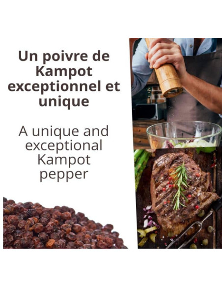 Poivre rouge de Kampot - IGP - Biologique - Premium - en grains - 200g- KHLA