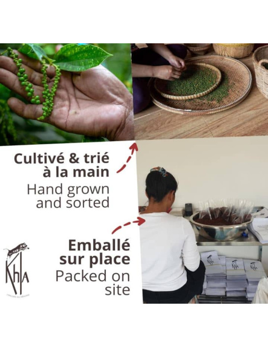 Poivre rouge de Kampot - IGP - Biologique - Premium - en grains - 80g- KHLA