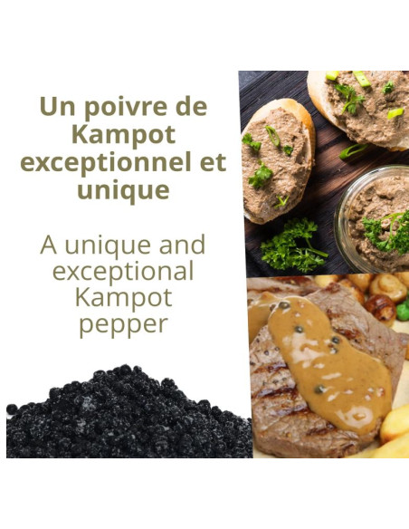 Poivre vert de Kampot - IGP - Biologique - Premium - en grains - 500g- KHLA Poivre vert de Kampot - IGP - Biologique - Premium - en grains - 500g- KHLA