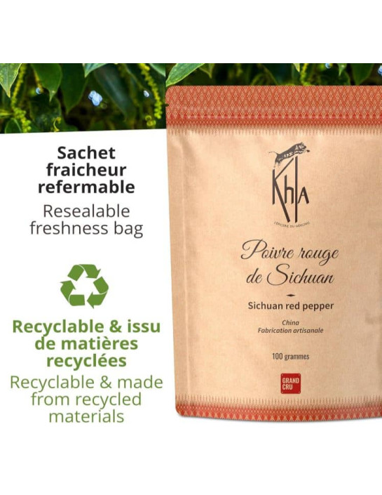 Baie rouge de Sichuan - en grains - 100g- KHLA