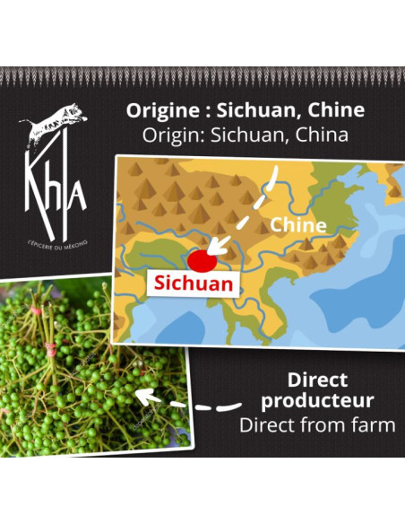 Baie rouge de Sichuan - en grains - 500g- KHLA