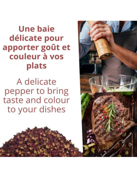 Baies roses biologique - 30g - Pot- KHLA