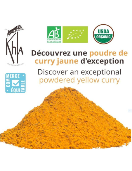 Curry jaune - Biologique - en poudre - 180g- KHLA