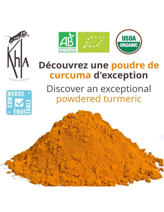 Curcuma - Biologique - en poudre - 50g - Pot- KHLA