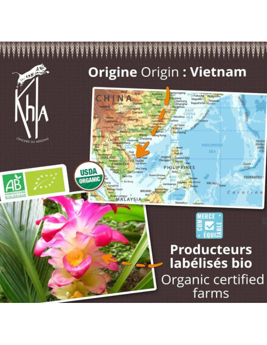 Curcuma - Biologique - en poudre - 50g - Pot- KHLA