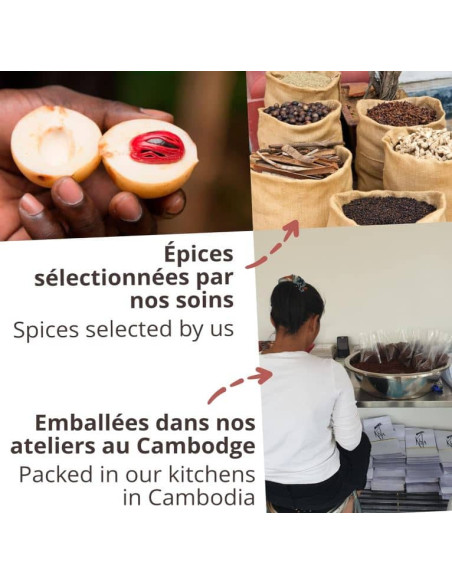 Noix de muscade - Biologique - entière - 500g- KHLA