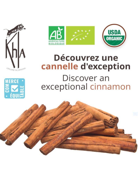 Cannelle de Ceylan - Biologique - en bâton - 100g- KHLA