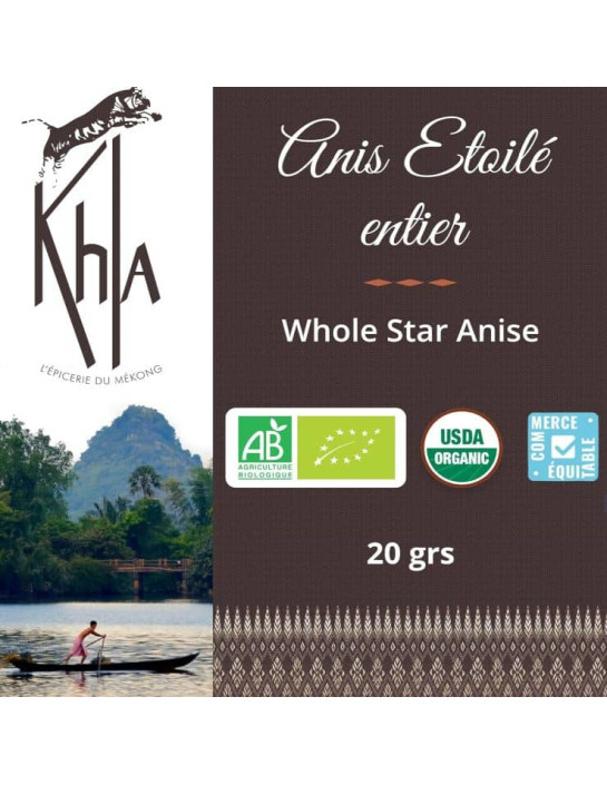 Anis étoilé - Biologique - entier - 20g - Pot- KHLA