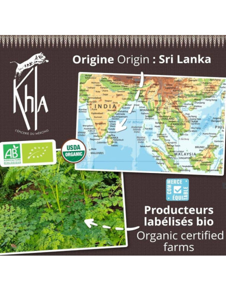 Moringa - en poudre bio - poche 250g- KHLA