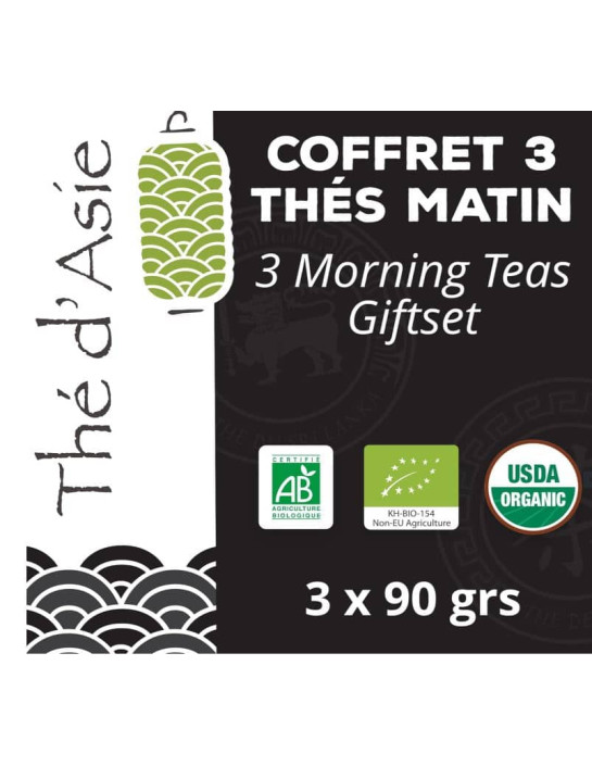 Coffret Thé Petit Déjeuner - Biologique - 3 Box métal- THÉ D'ASIE