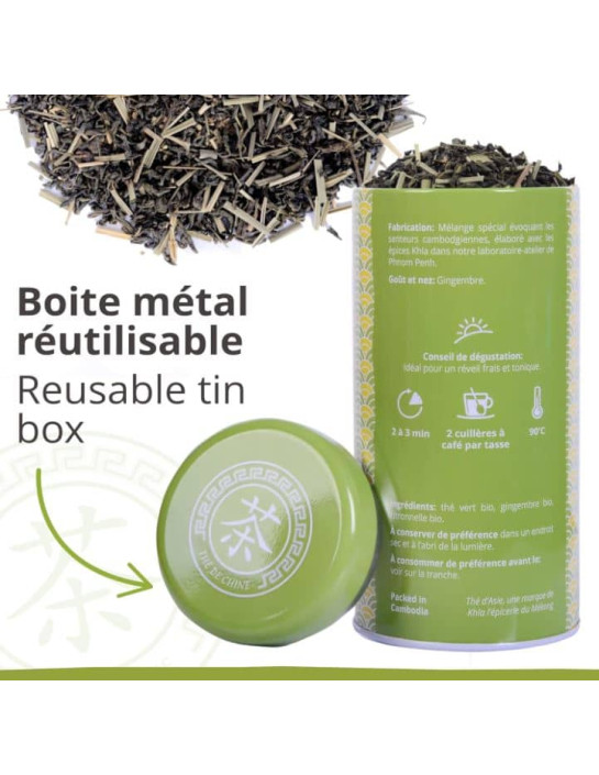 Thé vert - Angkor - Biologique - en vrac - 90g- THÉ D'ASIE