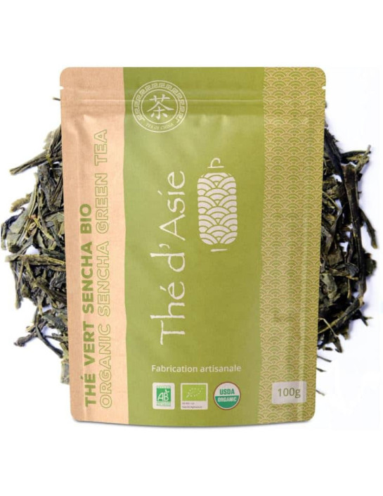 Thé vert - Sencha - Biologique - en vrac - 100g- THÉ D'ASIE