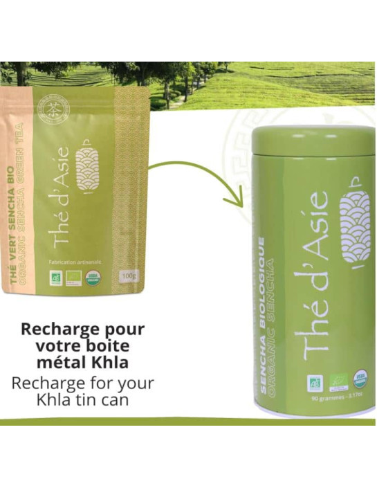Thé vert - Sencha - Biologique - en vrac - 90g- THÉ D'ASIE