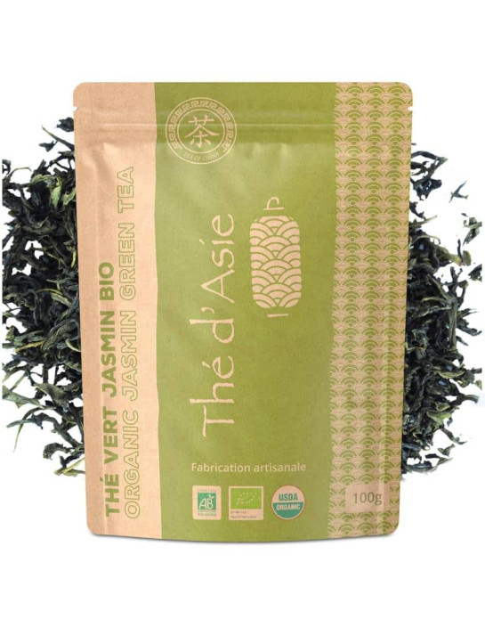 Thé vert - Jasmin - Biologique - en vrac - 100g- THÉ D'ASIE