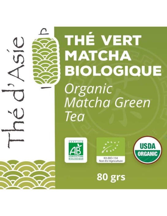 Thé vert - Matcha - Biologique - en vrac - 80g- THÉ D'ASIE