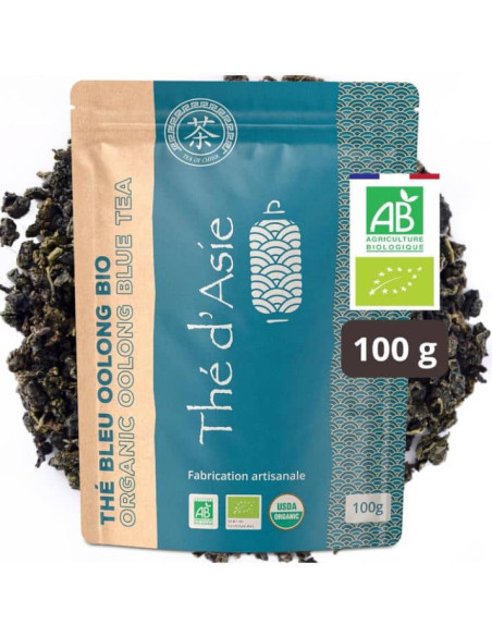 Thé bleu - Oolong - Biologique - en vrac - 100g- THÉ D'ASIE