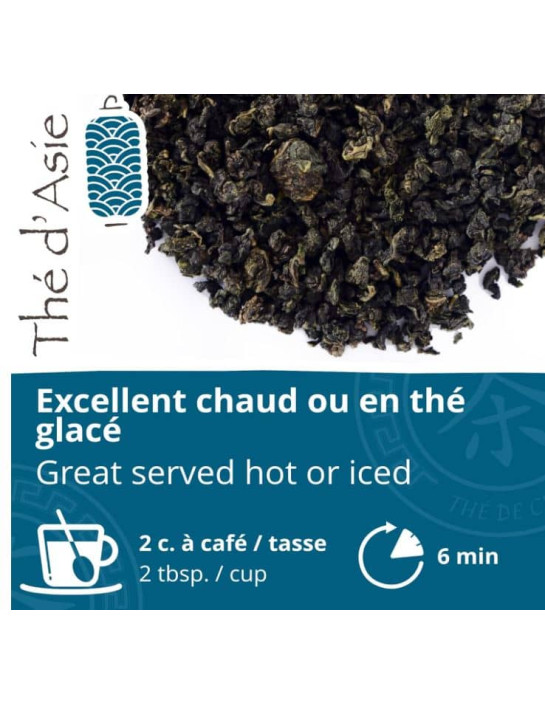 Thé bleu - Oolong - Biologique - en vrac - 90g- THÉ D'ASIE