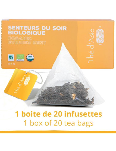 Thé blanc - Senteurs du soir - Biologique - Infusettes x20- THÉ D'ASIE