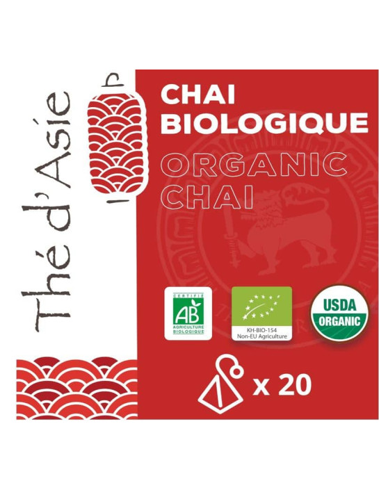 Thé noir - Chaï - Biologique - Infusettes x20- THÉ D'ASIE