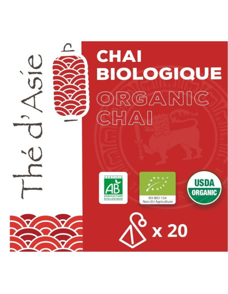 Thé noir - Chaï - Biologique - Infusettes x20- THÉ D'ASIE